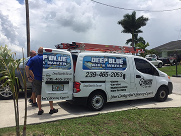 Air conditioner replacement in Cape Coral, Florida.